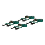 83016 Cargo Straps with S-Hooks, Dark Green, 300-lb, 16-ft, 4-pk U2K6 - product image 1