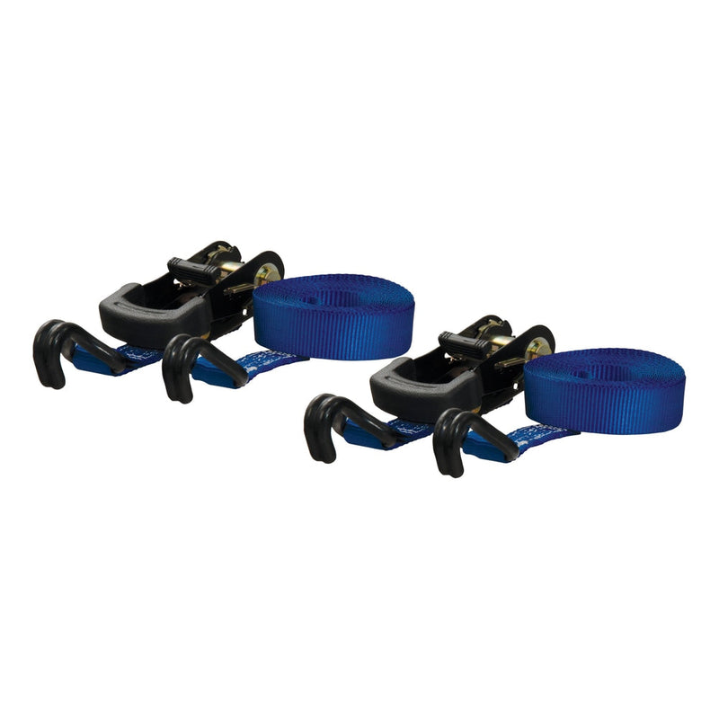 83020 Cargo Straps with J-Hooks, Blue, 733-lb, 16-ft, 2-pk C8X3