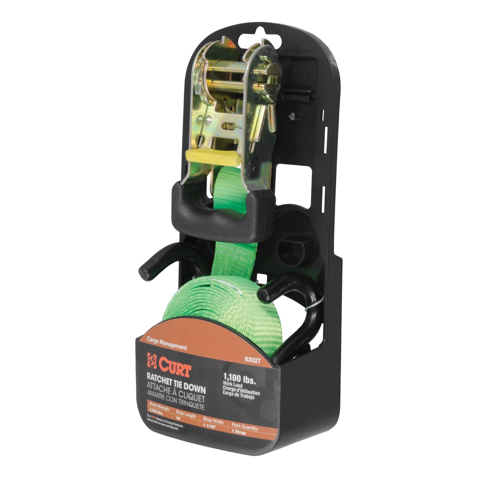 83027 16-ft Lime Green Cargo Strap with S-Hooks (1,100-lb) A9P7 - product image 2