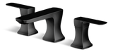 Aztek Double Handle Widespread 8-in Centreset Bathroom Sink Faucet with Pop-up Drain, Matte Black A5X6 - product image 1