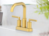 Dorian 2-Handle 4-in Centreset Lavatory/Bathroom Sink Faucet, Brushed Gold E7V1 - product image 2