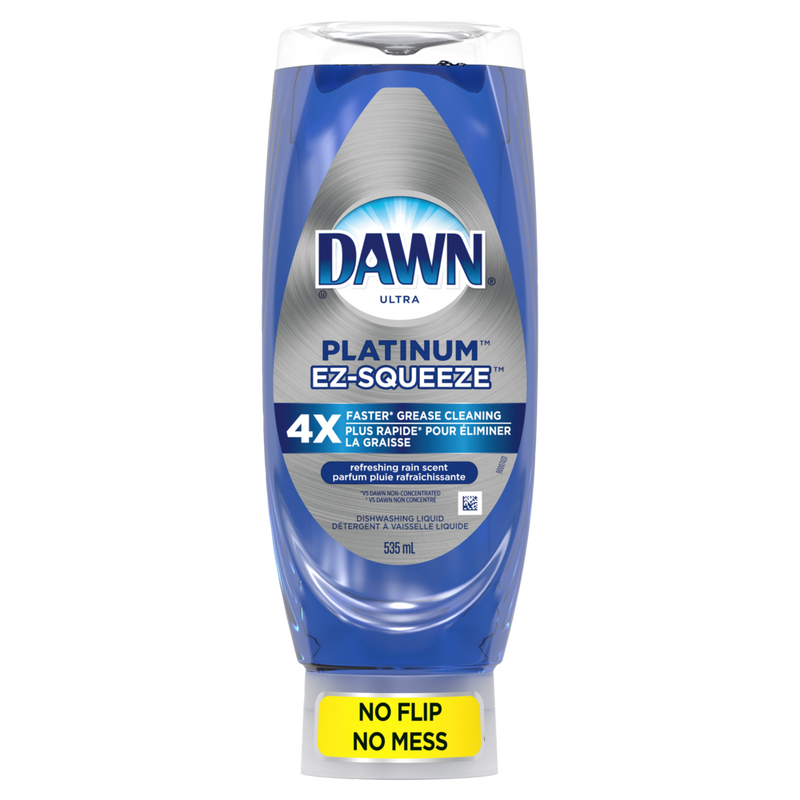 Ultra Platinum EZ-Squeeze Liquid Dish Soap, Rainshower Scent, 535-mL U8L5
