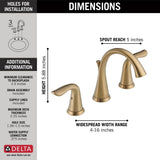 Lahara 2-Handle Widespread Faucet, Champagne Bronze Q7A8 - product image 4