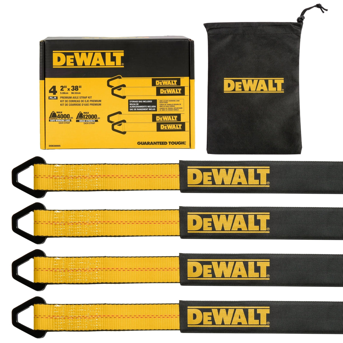 DXBC80005 Premium Axle Strap Kit, 12000-lb Break Strength, 4-pk N2X5 - product image 2