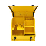 Handheld Steel Shop Tool Box with Lid & Handle, Yellow, 15-in H8B1 - product image 3