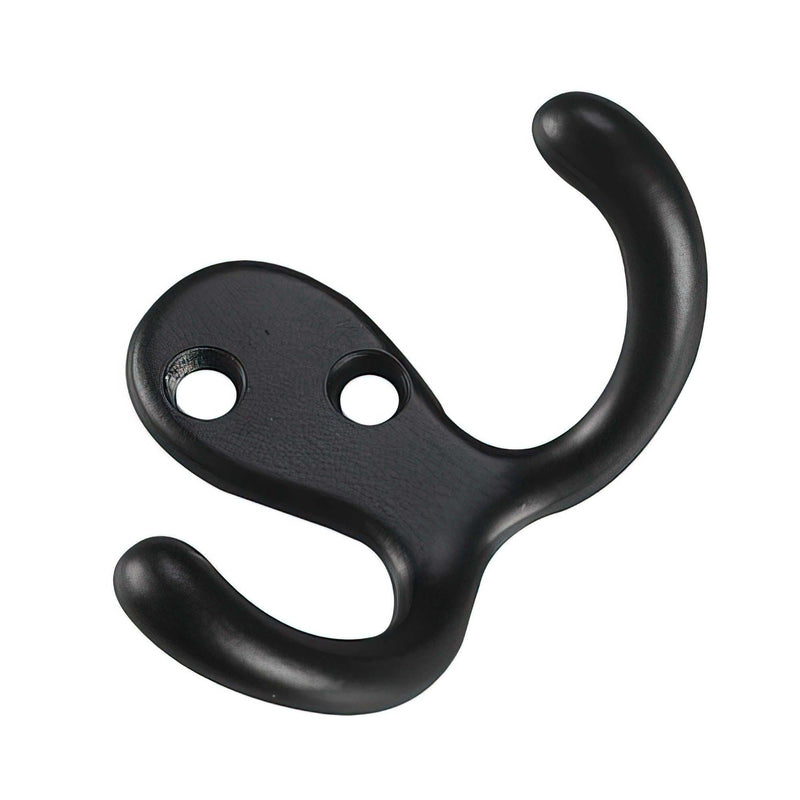 Double Wardrobe Hook, Matte Black, 4pk V8T3