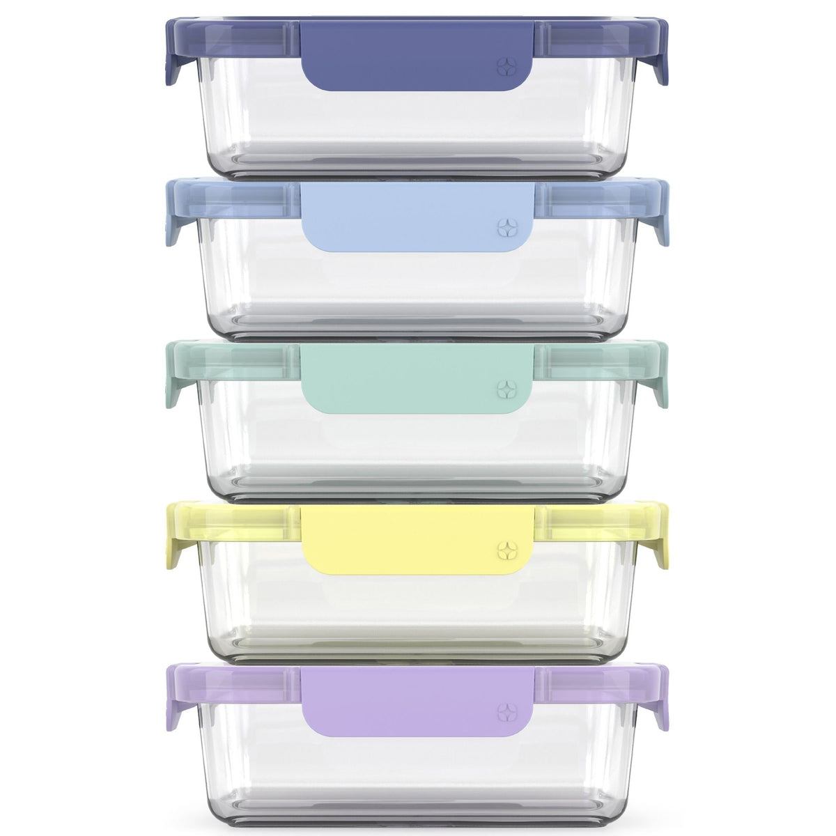 Colour Lock Glass Meal Prep Food Storage Container Set with Leakproof Lids, 10-pc L9L7 - product image 1