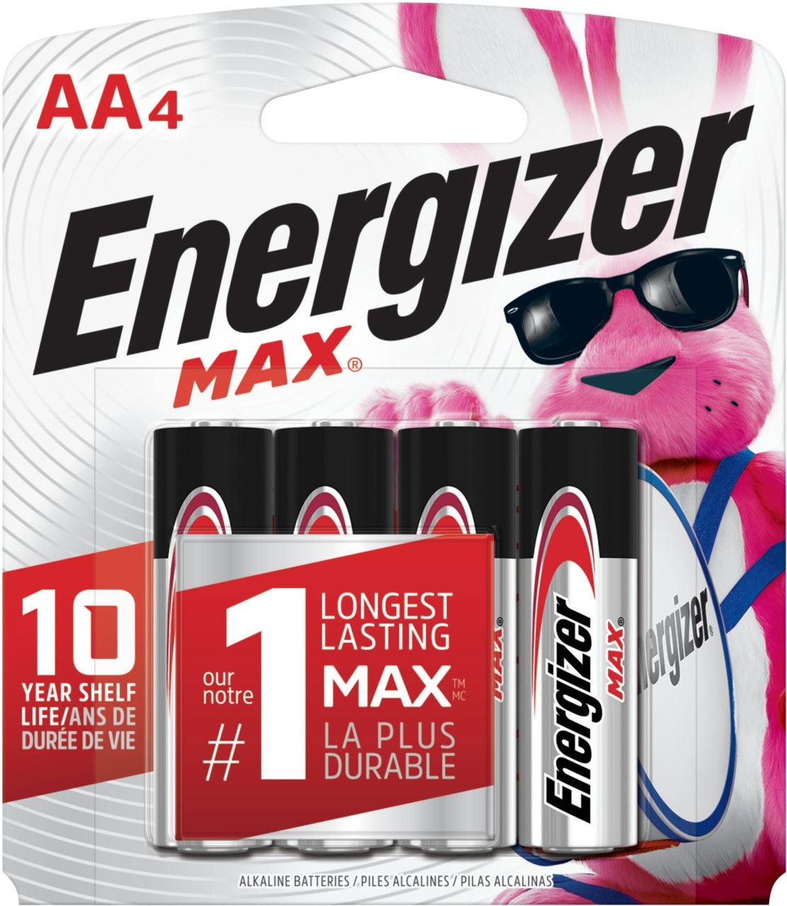 Max 4-pk AA Alkaline Batteries, Long Lasting, All Purpose U1L7 - product image 1