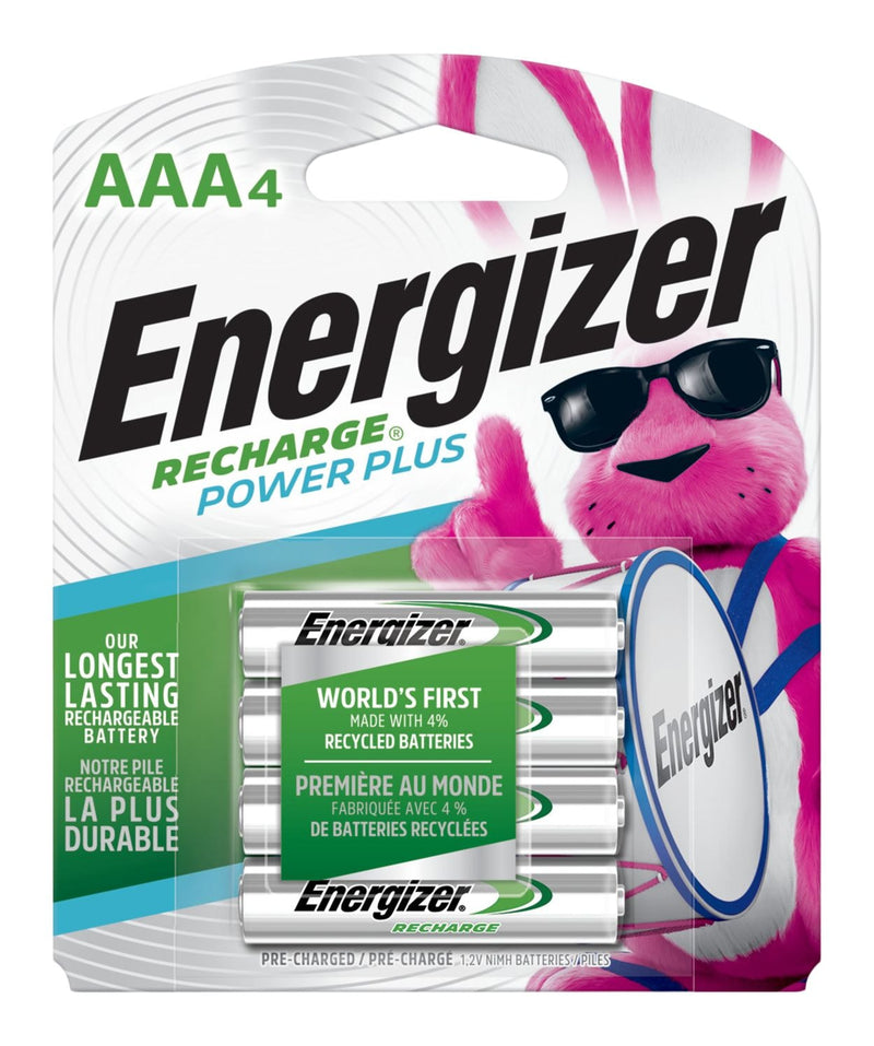 NH12BP-4 AAA 800mAh NiMH Rechargeable Batteries, Pre-Charged, All Purpose, 4-pk G5Z6