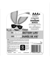 NH12BP-4 AAA 800mAh NiMH Rechargeable Batteries, Pre-Charged, All Purpose, 4-pk E6G5 - product image 2