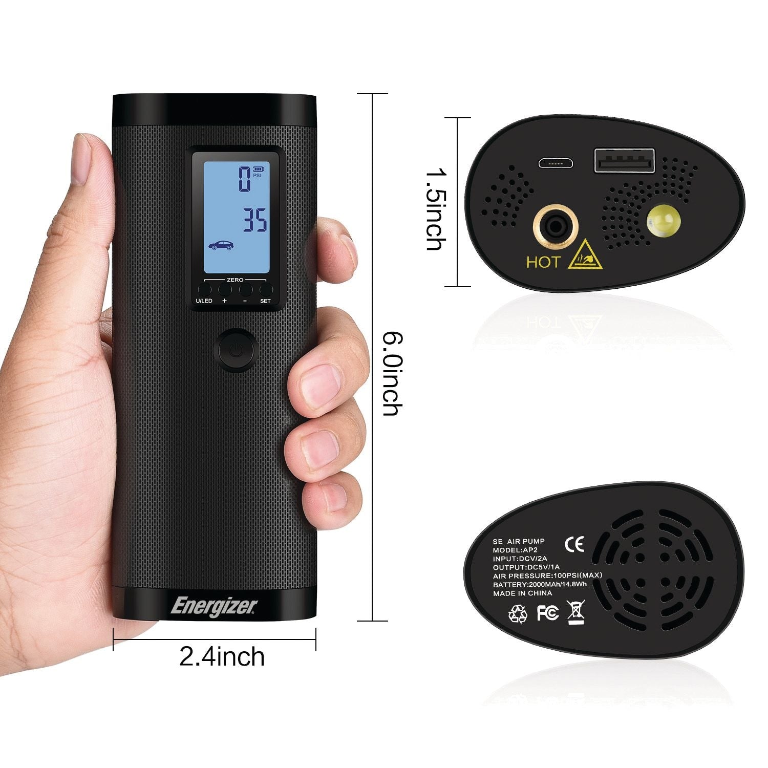 Portable Air Compressor Lithium-Ion Rechargeable X6E9 - product image 6