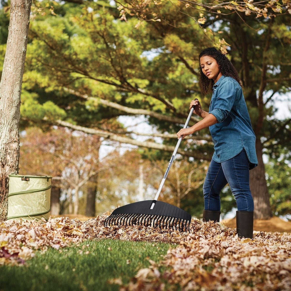 Heavy-Duty Resin Tines Aluminum Leaf Rake, 24-in E0L3 - product image 8