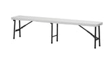 6-ft Portable Indoor/Outdoor Plastic & Metal Centre Folding Bench, White T2Q9 - product image 1