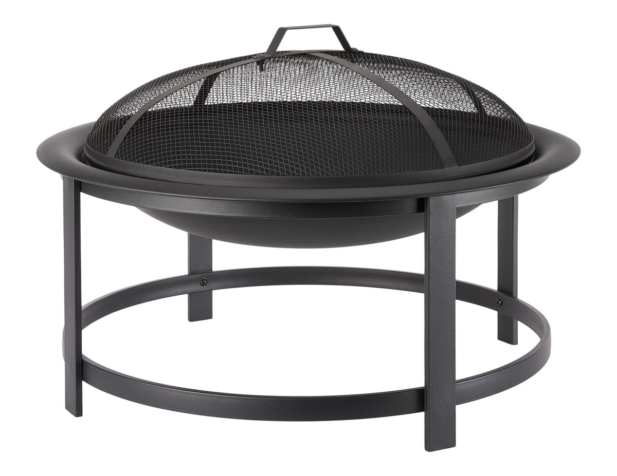 Macaulay Round Outdoor Wood Firepit, 29-1/2-in, Black Q1Q1 - product image 1