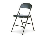 Portable Vinyl Upholstered & Padded Metal Folding Chair, Black, 2-pk A8O3 - product image 1