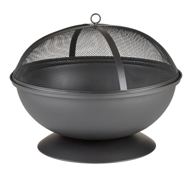 Steel Round Wood Burning Fire Pit/Fireplace, Rust-Resistant, 25-in Z4O2