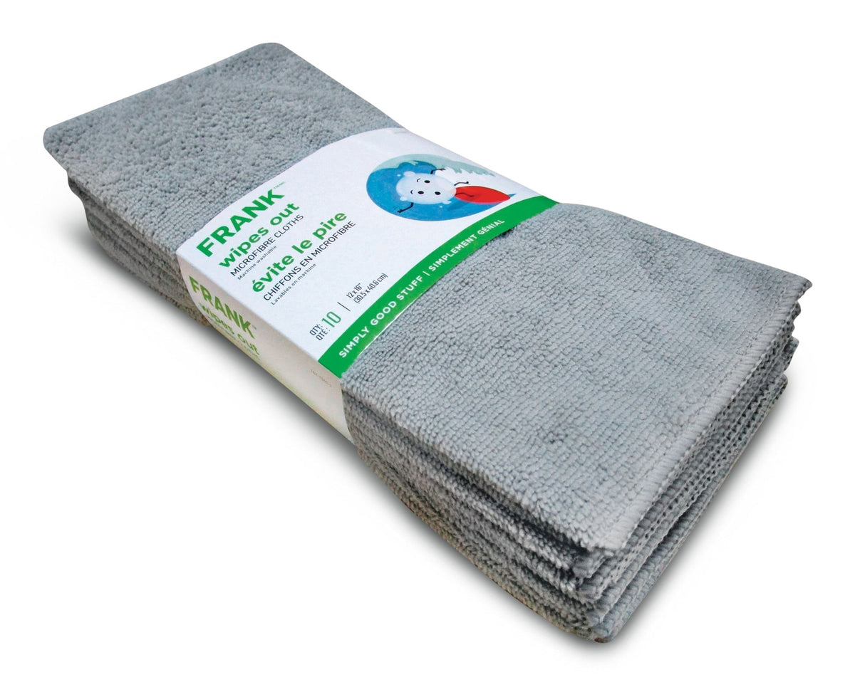 All-Purpose Machine Washable Microfibre Cloths, Grey, 10-pk O6Q8 - product image 1