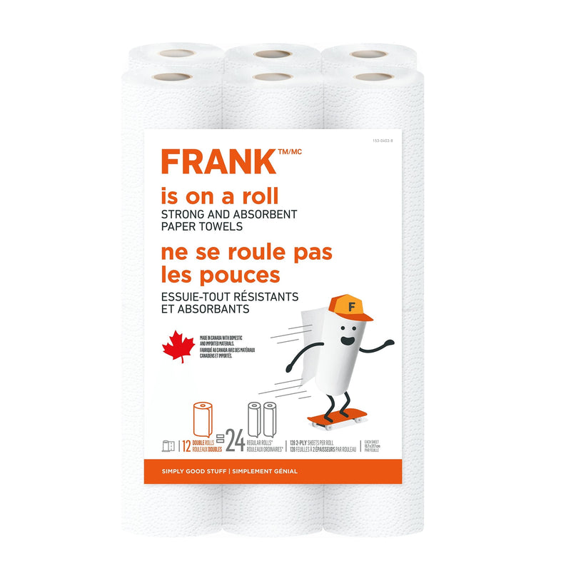 Double Roll Paper Towel, 2-ply, 12-pk, Ultra Absorbent C2J0