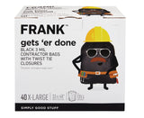 Extra-Large Twist-Tie Contractor Garbage Bags, 40-pk, Black, 135-L X7A0 - product image 1