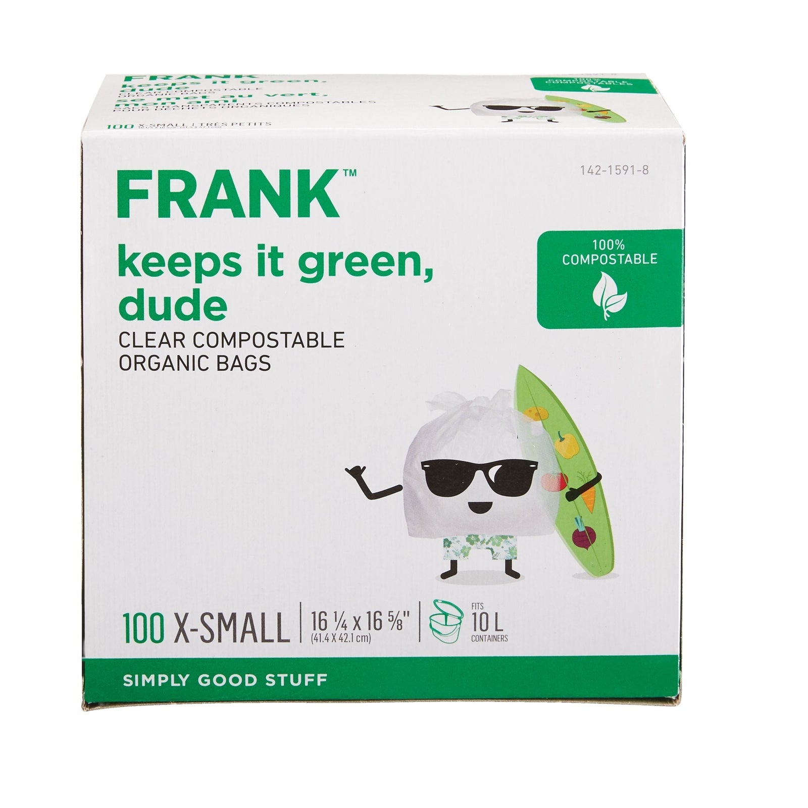 Extra-Small Organic Compostable Food Waste Bags, 100-pk, Clear, 10-L I1G9 - product image 2