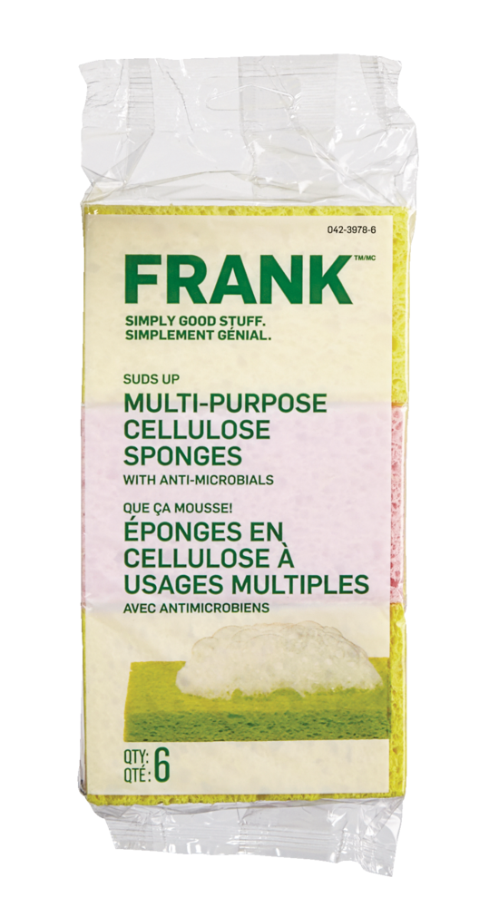 Multi-Purpose Cellulose Sponge, 6-pk Y7J3