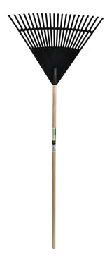 Garden Club 22-in Wide Poly 22-Tine Leaf Rake, 59-in Hardwood Shaft P0W8 - product image 1