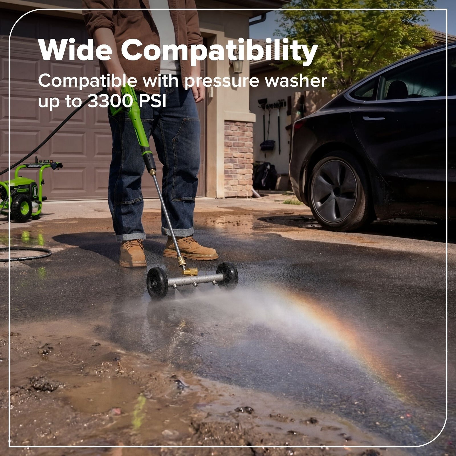 2-in-1 Water Broom & Undercarriage Cleaner, Pressure Washer Attachment F3B2 - product image 3