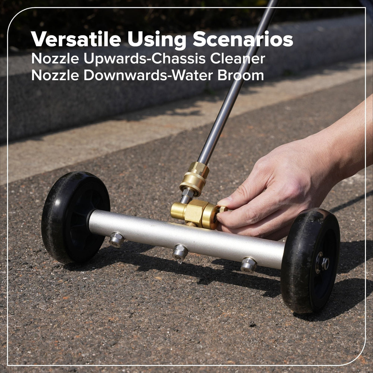 2-in-1 Water Broom & Undercarriage Cleaner, Pressure Washer Attachment F3B2 - product image 6