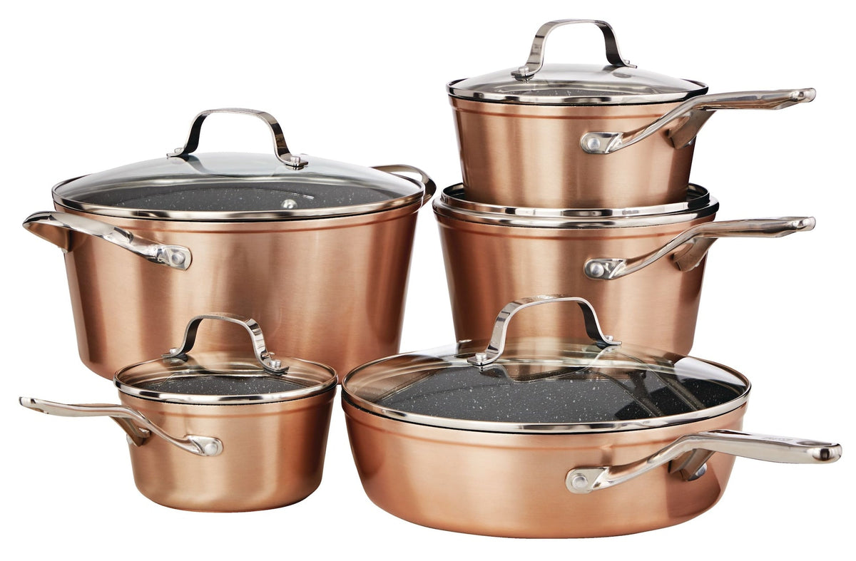 The Rock Non-Stick Cookware Set, Dishwasher & Oven Safe, Aluminum, 10-pc Z6L3 - product image 1