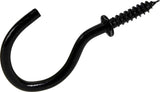 Mug Cup Hook, Half Hook Half Screw, Black, 7/8-in, 8-pk R4G2 - product image 1