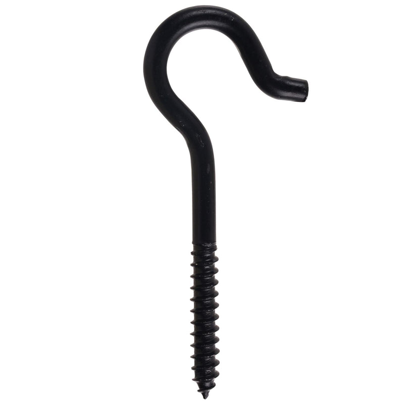 Screw Hook, 4-15/16-in, Black N8M8