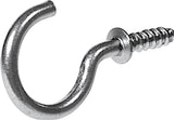 Steel Vinyl Mug Cup Hooks, Screw-In, Nickel-Plated, 7/8-in, 8-pk C8H8 - product image 1