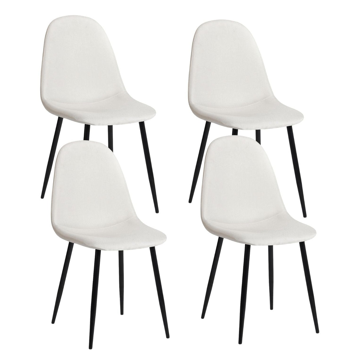 Modern Dining Chairs, Beige, 4-pk J7E9 - product image 1