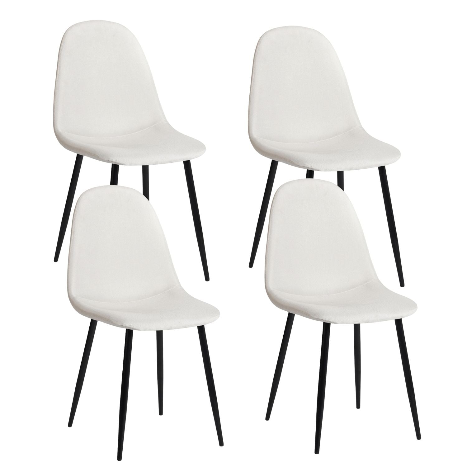 Modern Dining Chairs, Beige, 4-pk I0N7 - product image 1