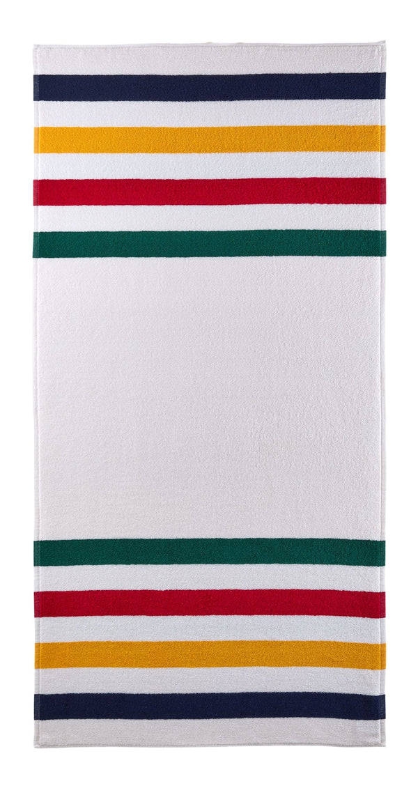 ’s Bay Stripes Beach Towel, Classic Horizontal, Multi-Coloured, 70-in x 40-in W3Z6