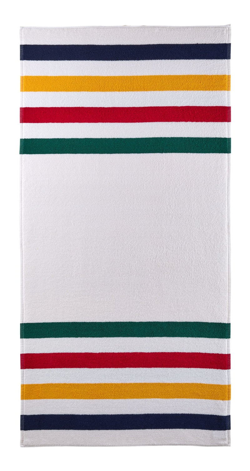 ’s Bay Stripes Beach Towel, Classic Horizontal, Multi-Coloured, 70-in x 40-in W3Z6