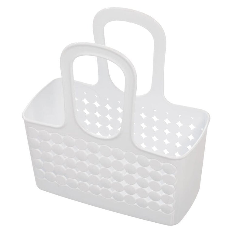Orbz Small Tote Portable Shower Caddy with Handle, White W7V9