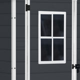 Manor Resin Outdoor Storage Shed with Fixed Window, Grey, 6-ft x 5-ft O5T2 - product image 3