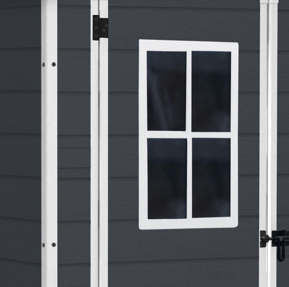Manor Resin Outdoor Storage Shed with Fixed Window, Grey, 6-ft x 5-ft O5T2 - product image 3
