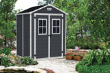 Manor Resin Outdoor Storage Shed with Fixed Window, Grey, 6-ft x 5-ft O5T2 - product image 5