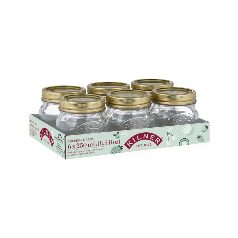 Regular Mouth Glass Mason Jars with Sealing Lids, 250 mL, 6 Count I9U9