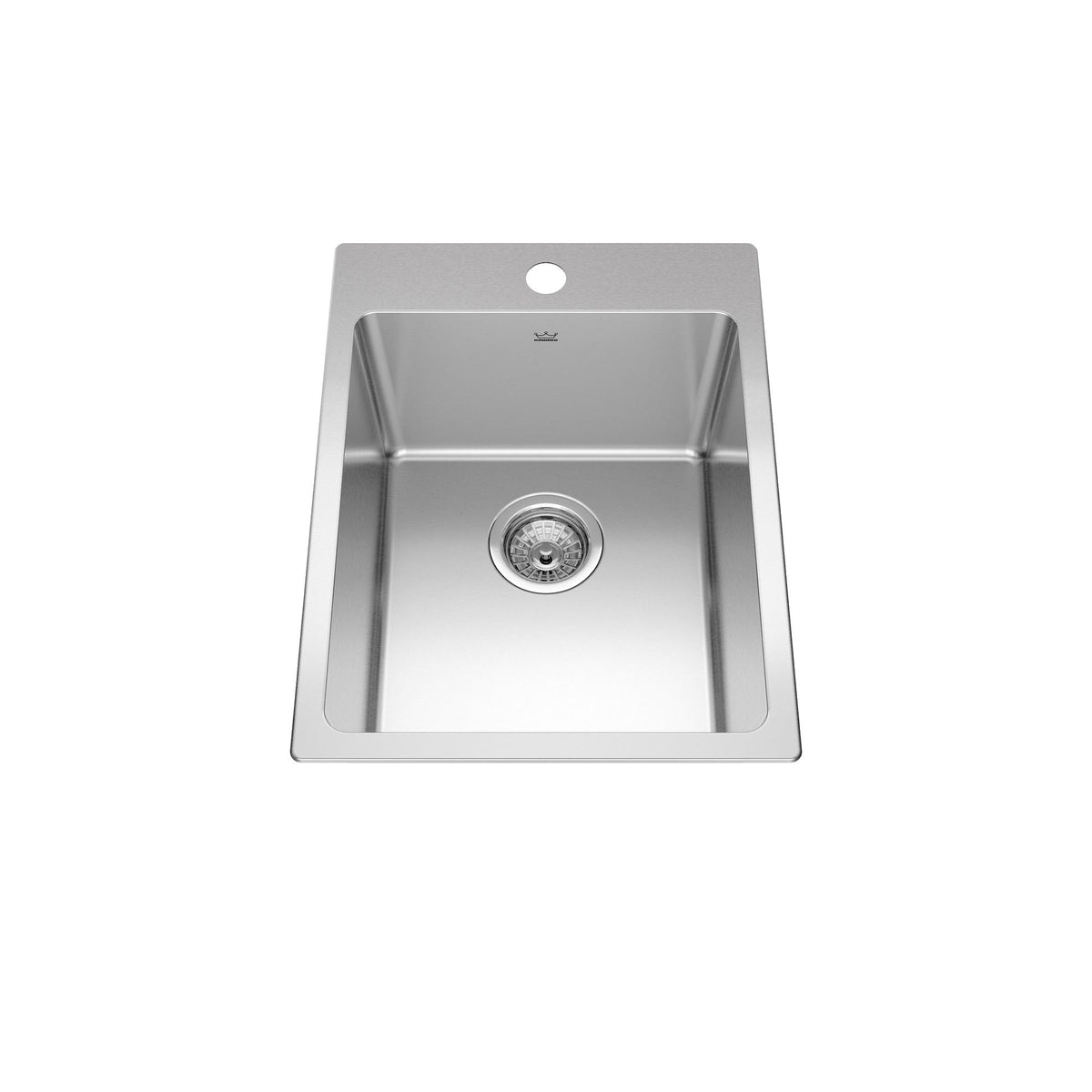 Brookmore Drop in Single Bowl 1-Hole Kitchen Sink, 15.9-in x 20.9-in x 9-in, Stainless Steel O4N6 - product image 1