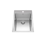 Brookmore Drop in Single Bowl 1-Hole Kitchen Sink, 15.9-in x 20.9-in x 9-in, Stainless Steel O4N6 - product image 2