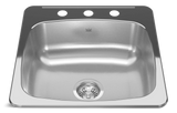 Reginox Drop In Single Bowl 3-Hole Kitchen Sink, 20.13-in x 20.56-in, Stainless Steel K2S4 - product image 1