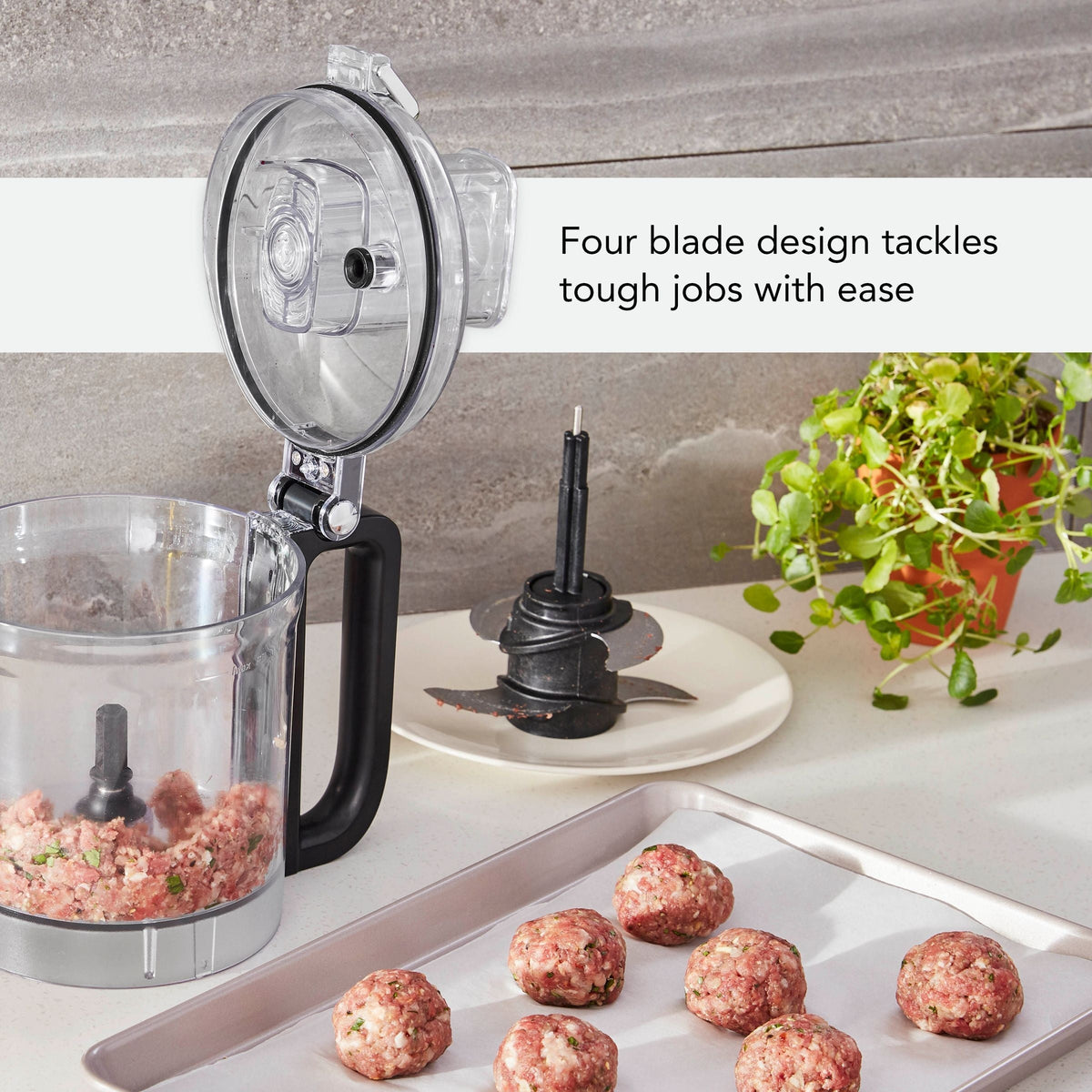 Food Processor Plus Black Matte, 9 Cups P4T7 - product image 4