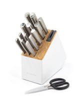 Stainless Knife Block Set, White, 15-pc H4A6 - product image 1