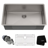 Standard PRO Undermount Stainless Steel Single Bowl Kitchen Sink, 32x19x10-in N1K4 - product image 1