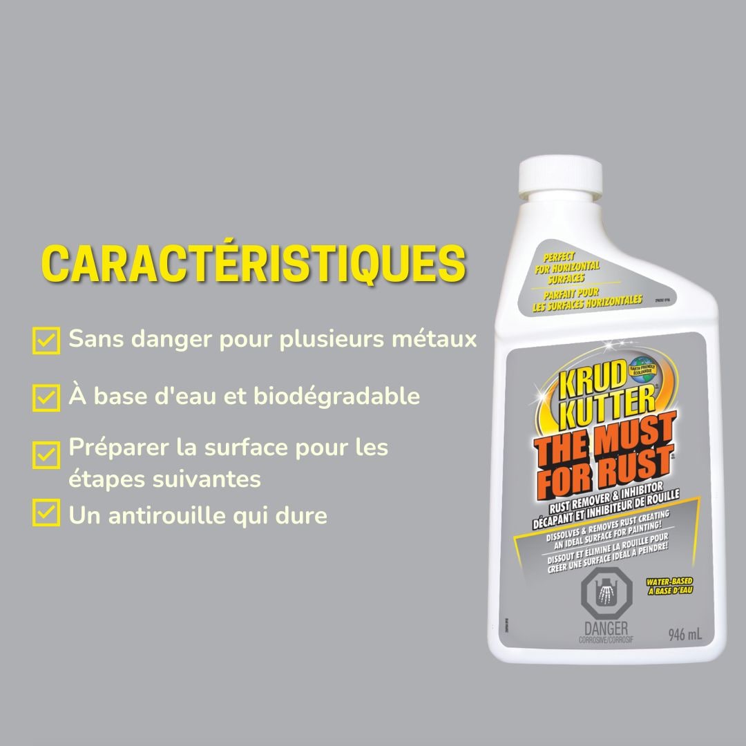 Water-Based Liquid Rust Remover & Inhibitor, Biodegradable, 946-mL Z2C3 - product image 3