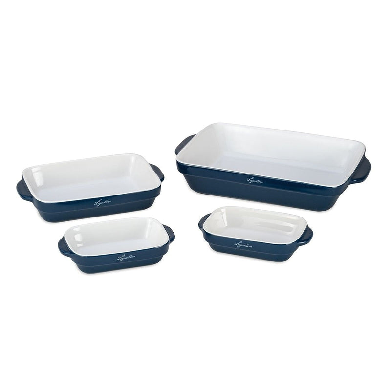 Ceramic Bakeware Set, Blue, 4-pc Y7F4