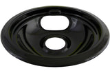 62243 Porcelain Stove Drip Pan with Trim Ring, Dishwasher Safe, Black, 6-in T3E0 - product image 1